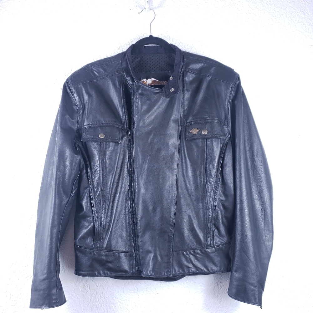 HARLEY-DAVIDSON Women's Motorcycle Leather - Black Jacket - Size Small - Picture 2 of 16
